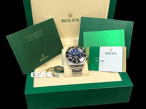 ROLEX 勞力士 Deepsea D-Blue 海使者 126660 DB 深海 水鬼王 漸層藍面盤 126660DB 陶瓷錶圈 2018年保單 排氦氣閥 潛水錶 自動上鍊 44mm