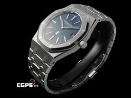 AUDEMARS PIGUET AP錶 愛彼 ROYAL OAK 皇家橡樹系列
「JUMBO」 16202BC.OO.1240BC.02 18K白金材質 <font color="#05f0f0">超薄錶殼款式 藍色粒面裝飾錶面</font> <font color="#ff0000">2026年保卡 已貼膜</font>&nbsp;自動上鍊 39mm




