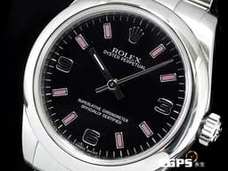 ROLEX 勞力士 177200 蠔式恆動&nbsp;不鏽鋼材質 <font color="#ffd6f0">黑色面盤 粉色時標</font> 自動上鍊 31mm