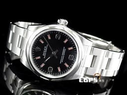 ROLEX 勞力士 177200 蠔式恆動&nbsp;不鏽鋼材質 <font color="#ffd6f0">黑色面盤 粉色時標</font> 自動上鍊 31mm