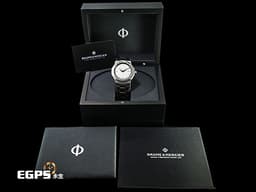 BAUME &amp; MERCIER 名士 Riviera M0A10829 <font color="#05f0f0">Super-LumiNova 夜光塗層</font>&nbsp;<font color="#0582f5">純白色波浪紋錶盤&nbsp;</font>&nbsp;<font color="#FF0000">2025年保卡 快拆功能系統</font>&nbsp;自動上鏈 42mm