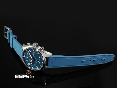 IWC 萬國 Pilot`s Chronograph 41 飛行員 TOP GUN Miramar 最新淺藍色面盤&nbsp;IW388117 計時碼表 不鏽鋼&nbsp;2025年保卡 EasX-CHANGE錶帶更換系統&nbsp;自動上鍊 41mm