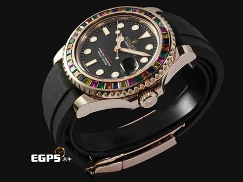ROLEX 勞力士 Yacht-Master 遊艇名仕型 268655 永恆玫瑰金 精鑲彩色糖果寶石錶圈&nbsp;2020年新式保卡 自動上鍊 37mm