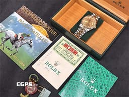 ROLEX 勞力士 DATEJUST DJ36 16233 經典蠔式日誌型 18K黃金半金款 <font color="#fa00fa">原鑲包檯十鑽面</font><font color="#FF0000"> 台灣公司貨&nbsp;&nbsp;</font>自動上鏈 36mm