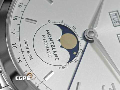 MONTBLANC 萬寶龍 Heritage Chronométrie Quantieme 傳承精密計時 MB112647 多功能 全日曆顯示 月相盈虧 不鏽鋼材質&nbsp;2025年保單 自動上鍊 40mm