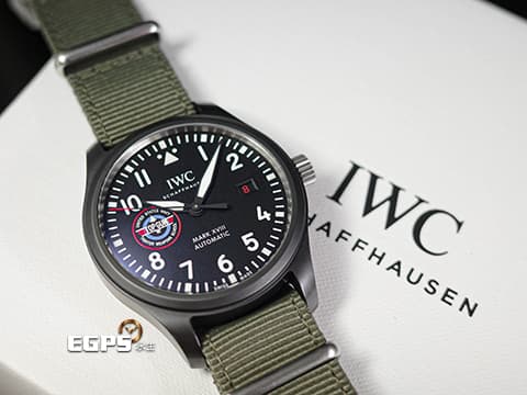 IWC 萬國 Pilots Mark XVIII 飛行員 IW324712 馬克十八&nbsp;TOP GUN 海軍空戰部隊「SFTI」特別版&nbsp;大三針 黑陶瓷 2023年保單&nbsp;自動上鍊 41mm