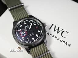 IWC 萬國 Pilots Mark XVIII 飛行員 IW324712 馬克十八&nbsp;<font color="#2056f8">TOP GUN 海軍空戰部隊「SFTI」特別版</font>&nbsp;大三針 黑陶瓷 <font color="#FF0000">2023年保單</font>&nbsp;自動上鍊 41mm
