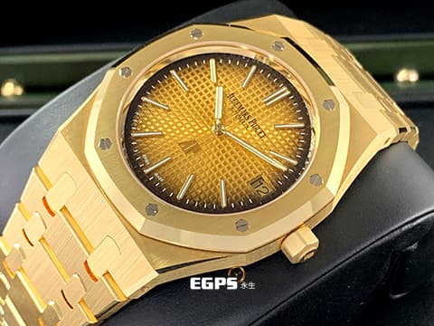 AUDEMARS PIGUET AP錶 愛彼 ROYAL OAK皇家橡樹 16202BA.OO.1240BA.02 18K黃金 2023年保單!!JUMBO超薄 NBA籃球大帝 "LEBRON JAMES" 配戴錶款 特殊迷人煙燻金黃色面~ 自動上鍊 39mm



