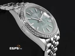 ROLEX 勞力士 Datejust 36 蠔式日誌型 126284RBR&nbsp;DJ36 不鏽鋼&amp;18K白金材質 <font color="#bef8ca">薄荷綠色面盤</font><font color="#FF0000">&nbsp;2025年新式保卡 紀念型（Jubilee）五銖錶帶 保有原廠膠膜</font>&nbsp;自動上鍊 36mm