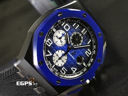 AUDEMARS PIGUET 愛彼 AP錶 ROYAL OAK OFFSHORE 皇家橡樹離岸型  26405CE.OO.A030CA.01 <font color="#FF0000">2021年 </font>黑色帆布壓紋橡膠錶帶 計時碼表 自動上鍊&nbsp;44mm