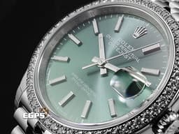 ROLEX 勞力士 Datejust 36 蠔式日誌型 126284RBR&nbsp;DJ36 不鏽鋼&amp;18K白金材質 <font color="#bef8ca">薄荷綠色面盤</font><font color="#FF0000">&nbsp;2025年新式保卡 紀念型（Jubilee）五銖錶帶 保有原廠膠膜</font>&nbsp;自動上鍊 36mm