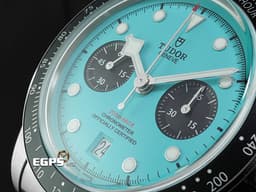 TUDOR 帝舵 Heritage Black Bay Chrono 碧灣 M79360N-0024 計時碼錶 <font color="#48bcd8">&nbsp;話題錶款 「綠松石藍色」錶面</font>&nbsp;<font color="#FF0000">2025年保卡 專賣店限定款 搭配最新快速調節「T-fit」折疊扣</font> 自動上鍊 41mm