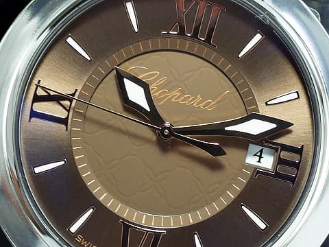 CHOPARD 蕭邦 拜占庭系列  Imperiale 388532-6011 皇家 不鏽鋼&amp;18K玫瑰金材質 半金款 巧克力色雕紋面盤 石英機芯 36mm