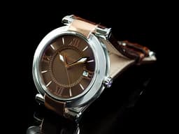 CHOPARD 蕭邦 拜占庭系列  Imperiale 388532-6011 皇家 不鏽鋼&amp;18K玫瑰金材質 <font color="#f1b83b">半金款 巧克力色雕紋面盤</font> 石英機芯 36mm