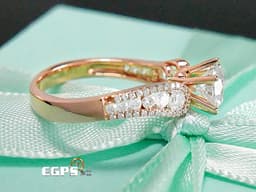 玫瑰金材質 鑽石戒指 主石重1.00CT 天然真鑽 極致璀璨 鑽戒 女戒