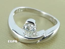 鑽石戒指 白K金材質 真鑽 主石重0.33CT 鑽戒 女戒