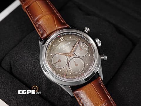 Montblanc 萬寶龍 Heritage Chronograph 傳承系列 128671 淺棕色面盤 不鏽鋼 計時碼表&nbsp;2025年保卡  自動上鍊 40mm