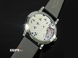 A. LANGE &amp; SÖHNE 朗格 Little Lange 1 Moon Phase 182.086 18K白金材質 <font color="#05f0f0">深藍色砂金石面盤</font>&nbsp;<font color="#ff0000">2024年保單</font>&nbsp;手動上鏈 36.8mm