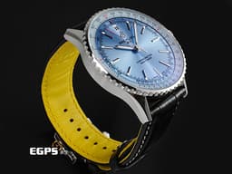 BREITLING 百年靈 Navitimer 41 航空計時系列 A17329171C1P1 <font color="#05f0f0">湖水藍色面盤</font>&nbsp;不鏽鋼 <font color="#FF0000">2025年保單</font>&nbsp;自動上鍊 41mm