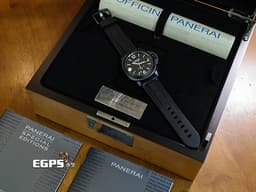 PANERAI 沛納海 LUMINOR PAM028 PAM00028 DLC鍍黑不鏽鋼材質 <font color=#70cce1> 動能儲存顯示 黑色釘格紋面盤 </font> <font color=#FF0000>復刻限量版，全球限量1000只，附限量證書 </font> 自動上鍊 44mm