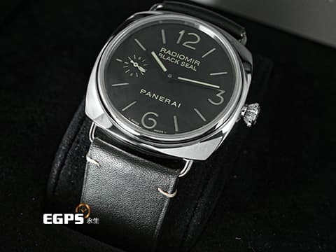 PANERAI 沛納海 Radiomir Black Seal PAM00183 黑豹 經典三明治夜光面盤 不鏽鋼 小秒針 復古 洋蔥頭錶冠 PAM183&nbsp;台灣公司貨&nbsp;手上鍊 45mm