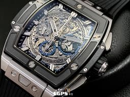 Hublot 宇舶 Spirit of Big Bang 大爆炸 靈魂系列 642.NM.0170.RX 計時碼表 <font color="#05f0f0">鈦金屬材質 黑色陶瓷錶框</font> <font color="#ff0000">鏤空面盤 2022年電子保單 快拆式錶帶 </font>自動上鍊 42mm