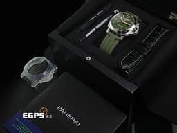 PANERAI 沛納海 Luminor 1950 3 Days GMT PAM1056 PAM01056 <font color="#058703">印度板球傳奇球星&nbsp;</font><font color="#a1d62e">Mr.Dohni聯名限量款 軍綠色面盤&nbsp;金質指針、小秒針</font> <font color="#FF0000">2020年保卡 限量251支&nbsp;</font>自動上鍊  44mm