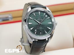 OMEGA 歐米茄 Seamaster 海馬 Aqua Terra 150 系列 22013412110001 <font color="#487407">綠色甲板紋面盤</font> 大三針 不鏽鋼 同軸擒縱&nbsp;<font color="#FF0000">2022年台灣公司貨</font>&nbsp;自動上鍊 41mm