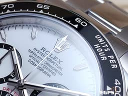 ROLEX 勞力士 Cosmograph Daytona 宇宙計時型 迪通拿 126500LN 計時碼表 白熊貓 白色面盤搭配黑色計時圈 126500 LN 不鏽鋼 陶瓷錶圈 <font color="#ff0000">最新4131機芯 2025年保單</font> 自動上鍊 40mm