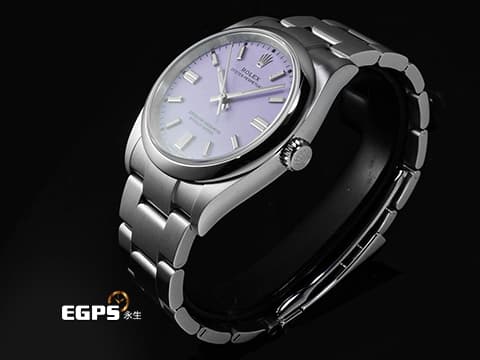 ROLEX 勞力士 Oyster Perpetual 36 蠔式恆動型 126000 最新款 薰衣草紫色面盤&nbsp;OP36 不鏽鋼 大三針&nbsp;2025年保卡 自動上鍊 36mm