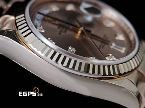 ROLEX 勞力士 Day-Date 36 蠔式 星期日曆型 128235&nbsp;玫瑰金色面盤 原廠鑽石時標 永恆玫瑰金 DD36 經典三角坑紋錶圈 2020年保卡 元首型（President）錶帶 總統帶 自動上鍊 36mm