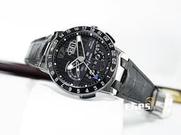 ULYSSE NARDIN 雅典 El Toro 挑戰者萬年曆腕錶 320-00 18K白金材質 黑色陶瓷圈 黑色繩索紋面盤 GMT 大日期窗 自動上鍊 <font color="#FF0000">萬年曆超級複雜功能腕錶 附原廠膠帶及膠帶專用錶扣</font>&nbsp;43mm