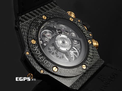 Hublot 宇舶 Big Bang Italia Independent Black Camo大爆炸 411.YL.1198.NR.ITI16 碳纖維&amp;18K玫瑰金材質&nbsp;飛返 計時碼表&nbsp;限量250支&nbsp;自動上鏈 45mm