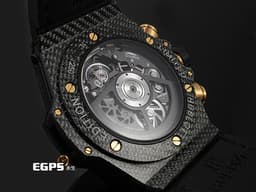 Hublot 宇舶 Big Bang Italia Independent Black Camo大爆炸 411.YL.1198.NR.ITI16 <font color="#f9b176">碳纖維&amp;18K玫瑰金材質</font>&nbsp;飛返 計時碼表&nbsp;<font color="#FF0000">限量250支</font>&nbsp;自動上鏈 45mm