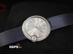 CARTIER 卡地亞 Ballon Blanc de Cartier&nbsp;<font color="#cdcbcb">白氣球</font><font color="#FF0000"> </font>原鑲鑽圈 W4BL0003<font color="#FF0000"> </font>不鏽鋼<font color="#FF0000"> 2022年保單</font>&nbsp;石英腕錶 30mm