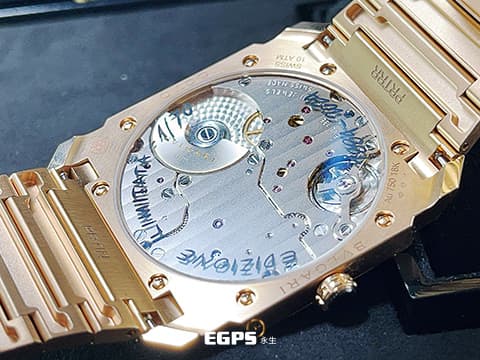 BVLGARI 寶格麗 Bulgari Octo Finissimo 104165 18K玫瑰金材質 超薄錶殼（厚 6.40 公釐） 手繪機芯草圖面盤 全球限量 70 只 PT950鉑金微型自動盤 2025年保單 自動上鍊 40mm