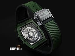 Hublot 宇舶 Spirit Of Big Bang Black Magic 42 大爆炸 靈魂系列 642.GX.5210.RX <font color="#9bdd92">深綠色拋光陶瓷材質</font><font color="#ff00ff"> </font>計時碼表 酒桶型 鏤空面盤 <font color="#ff0000">2025年電子保單 限量200支</font>&nbsp;自動上鍊 42mm