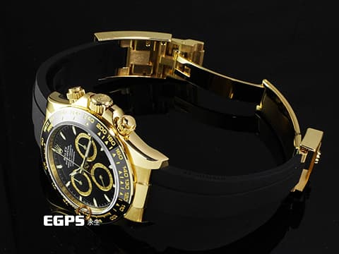 ROLEX 勞力士 Cosmograph Daytona 宇宙計時型 迪通拿 126518LN&nbsp;18K黃金材質 黑色熊貓面盤 計時碼表 陶瓷錶圈 最新4131機芯 快調延展錶扣 2025年保卡&nbsp;賽車錶 自動上鍊 40mm