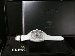 Franck Muller 法蘭穆勒 FM Vanguard YACHT V41 SC DT 不鏽鋼材質 <font color="#05f0f0">精鑲滿天星鑽石白色面盤 精鑲鑽石錶圈</font> 自動上鏈&nbsp;40.8X50mm
