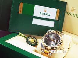 ROLEX 勞力士 DATEJUST 126333 蠔式日誌型 半金款 18K黃金 <font color="#009100">綠羅馬時標面盤</font> DJ41 經典三角坑紋錶圈 <font color="#FF0000">2019年保卡</font> 自動上鍊 41mm