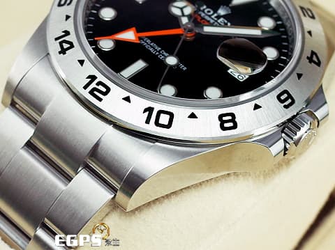 ROLEX 勞力士 Explorer II 蠔式 探險家2型 226570 黑色面盤 探二 橘色兩地時間指針 GMT 不鏽鋼 新款3285機芯 2024年保卡 自動上鍊 42mm