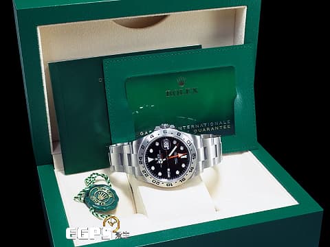 ROLEX 勞力士 Explorer II 蠔式 探險家2型 226570 黑色面盤 探二 橘色兩地時間指針 GMT 不鏽鋼 新款3285機芯 2024年保卡 自動上鍊 42mm