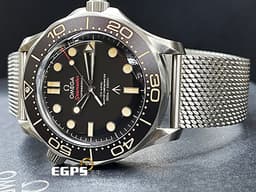 OMEGA 歐米茄 Seamaster Diver 300 海馬 21090422001001&nbsp;經典&nbsp;<font color="#cc66000">仿古風格「Tropical 」熱帶面盤、錶圈 另附原廠NATO錶帶&nbsp;</font>鈦金屬 米蘭錶帶 同軸擒縱 排氦氣閥 潛水錶<font color="#FF0000">《No Time to Die 生死交戰 007 限定款》2022年保單</font>&nbsp;自動上鍊&nbsp; 42mm