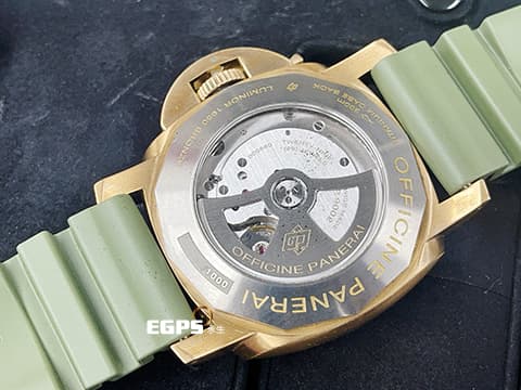 PANERAI 沛納海 SUBMERSIBLE 1950 Luminor 3日鍊  PAM507 PAM00507 傳說級青銅小沛，真限量款，全球限量1000只&nbsp; 磨砂青銅材質 綠色面盤 自動上鍊 47mm