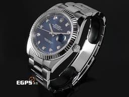 ROLEX 勞力士 DATEJUST II 126334 G 蠔式日誌 126334G 不鏽鋼材質 18K白金三角坑紋錶圈  <font style="" color="#05f0f0">藍色放射紋鑽石時標面盤</font><font color="#0000ff" style="color: rgb(255, 0, 0);"> </font><font color="#ff0000"> 2019年保卡&nbsp;</font>自動腕錶 41mm