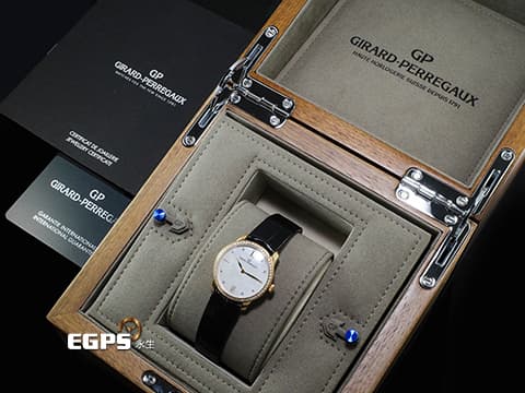 Girard-Perregaux 芝柏 GP錶 1966系列 49528D52A771-CK6A 18K玫瑰金材質&nbsp;原廠鑲嵌68顆鑽石錶圈（約0.58克拉）白色珍珠貝母面盤&nbsp;&nbsp;2025年保單 自動上鍊 30mm