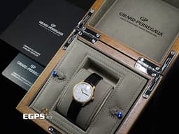 Girard-Perregaux 芝柏 GP錶 1966系列 49528D52A771-CK6A 18K玫瑰金材質&nbsp;<font color="#cadff0">原廠鑲嵌68顆鑽石錶圈（約0.58克拉）白色珍珠貝母面盤</font>&nbsp;&nbsp;<font color="#FF0000">2025年保單</font> 自動上鍊 30mm