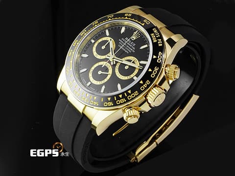 ROLEX 勞力士 Cosmograph Daytona 宇宙計時型 迪通拿 126518LN&nbsp;18K黃金材質 黑色熊貓面盤 計時碼表 陶瓷錶圈 最新4131機芯 快調延展錶扣 2025年保卡&nbsp;賽車錶 自動上鍊 40mm