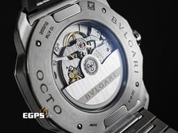 BVLGARI 寶格麗 Octo Roma 103738 不鏽鋼材質 <font color="#e0fdff">巴黎釘紋白色錶盤 快拆功能錶帶 自由切換鏈帶、膠帶風格搭配</font><font color="#FF0000">&nbsp;2025年保卡</font>&nbsp;自動上鍊 41mm