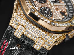 Audemars Piguet 愛彼 AP錶 Royal Oak Offshore 皇家橡樹 離岸型 26067OR.ZZ.D002CR.01&nbsp;<font color="#ff0000">原廠鑲嵌341顆頂級天然美鑽於錶圈、錶殼、錶側、滿天星面盤，共重約5.86克拉</font> 計時碼表 玫瑰金 26067 OR 自動上鍊 42mm